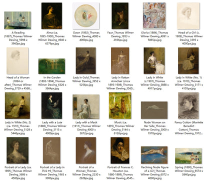 36 Painting Images by Thomas Wilmer Dewing (American, 1851-1938)