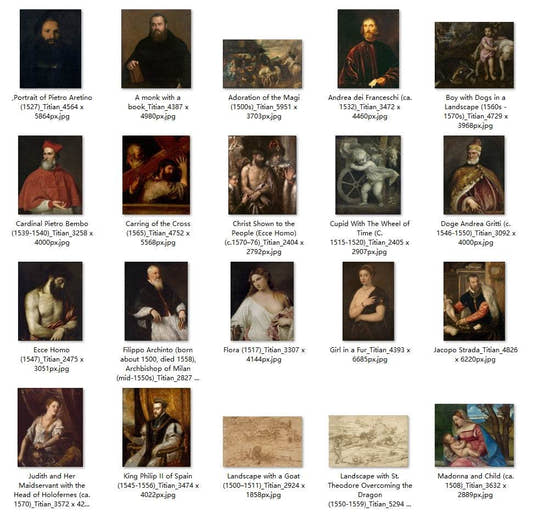 51 Painting Images by Titian Italian, c. 1488-1576 - Tibetan Buddhist thangka, front view