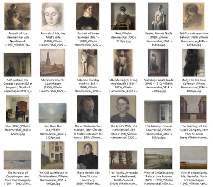 75 Painting Images by Vilhelm Hammershøi (Danish, 1864 - 1916)