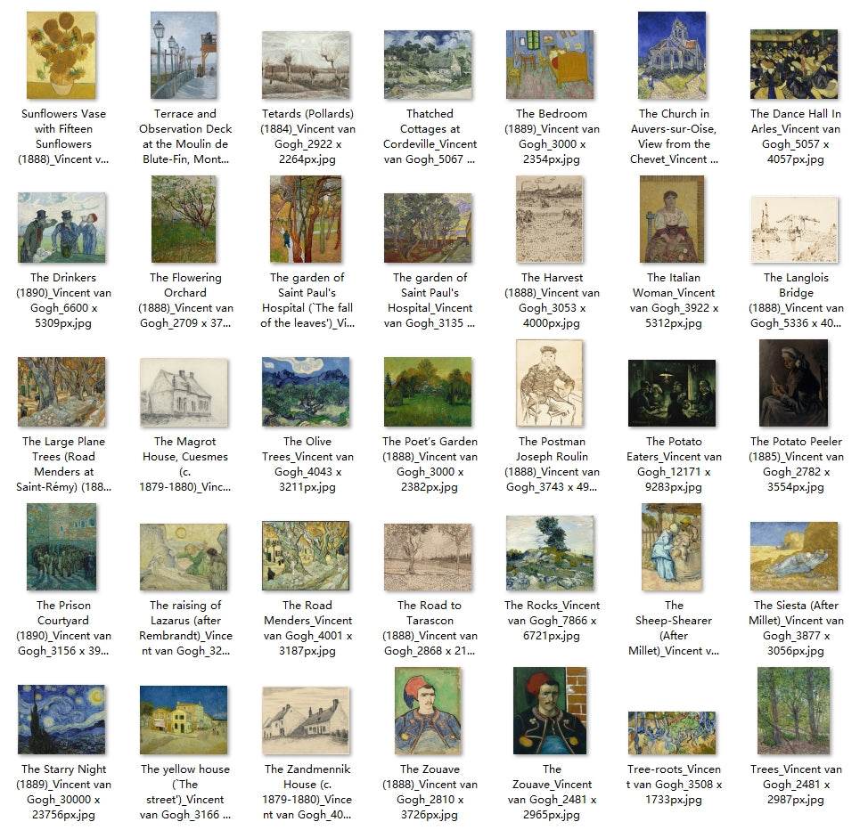 154 Painting Images by Vincent van Gogh Dutch, 1853-1890 - Tibetan Buddhist thangka, view 4