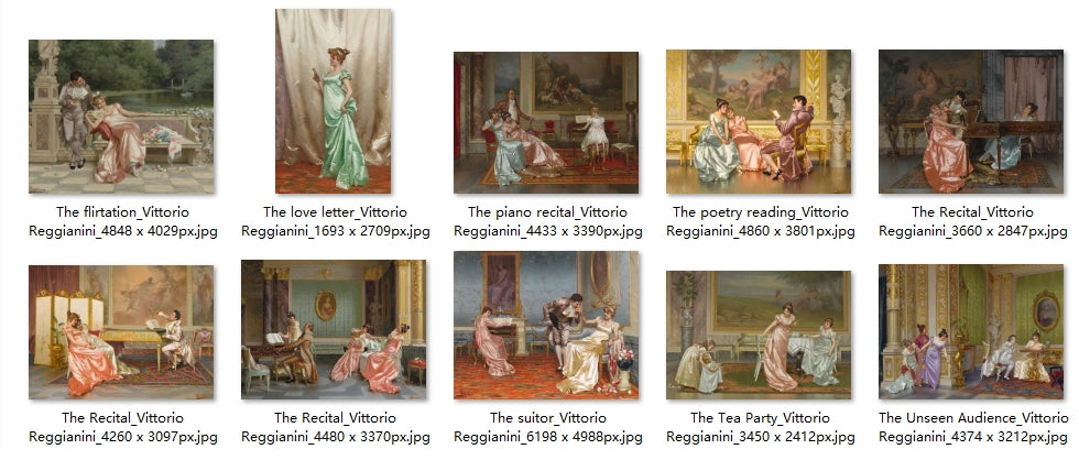 25 Painting Images by Vittorio Reggianini (Italian, 1858-1938)