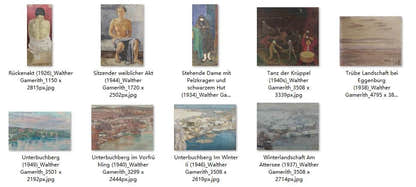 29 Painting Images by Walther Gamerith Austrian, 1903-1949 - Tibetan Buddhist thangka, detailed view