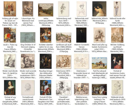 102 Painting Images by Wilhelm Marstrand Danish, 1810-1873 - Tibetan Buddhist thangka, detailed view
