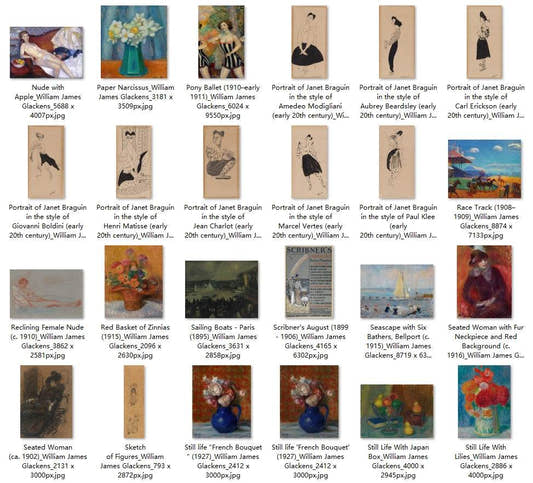 71 Painting Images by William James Glackens American, 1870 - 1938 - Tibetan Buddhist thangka, detailed view