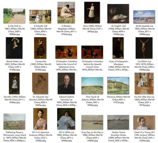 88 Painting Images by William Merritt Chase American, 1849-1916 - Tibetan Buddhist thangka, front view