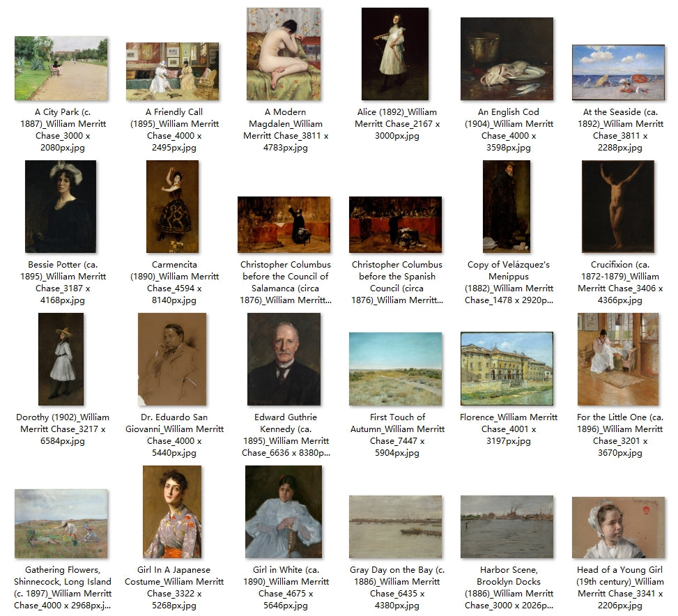 88 Painting Images by William Merritt Chase (American, 1849-1916)