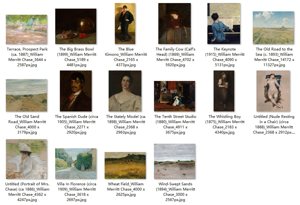 88 Painting Images by William Merritt Chase (American, 1849-1916)