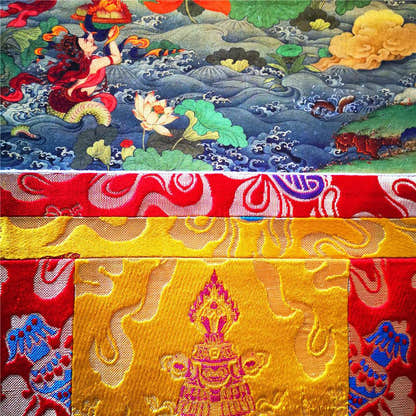 Chenrezig - Tibetan thangka painting, view 11