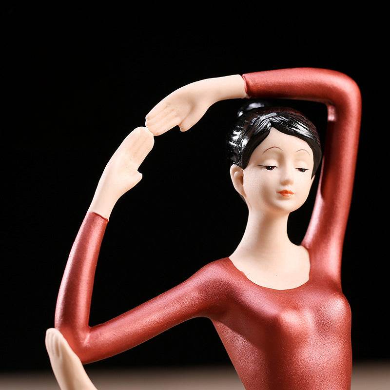 Ceramic Yoga Statues - Tibetan Buddhist statue, close-up detail