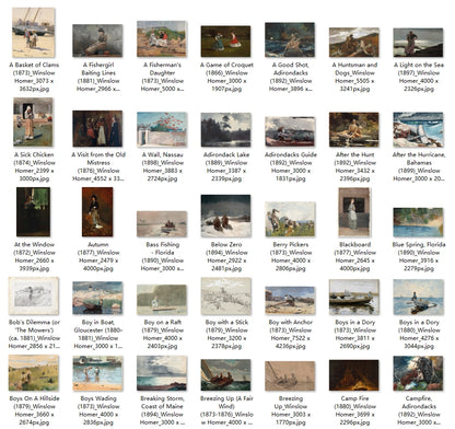 223 Painting Images by Winslow Homer (American, 1836-1910)