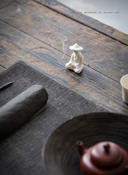 Ceramic Fisherman Incense Holder