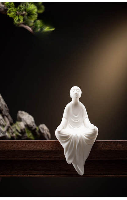 White Porcelain Buddha Statue - Tibetan Buddhist statue, view 10