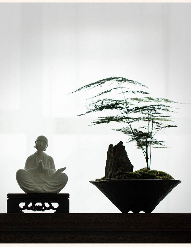 Ceramic Meditation Buddha Statue - Tibetan Buddhist statue, view 15