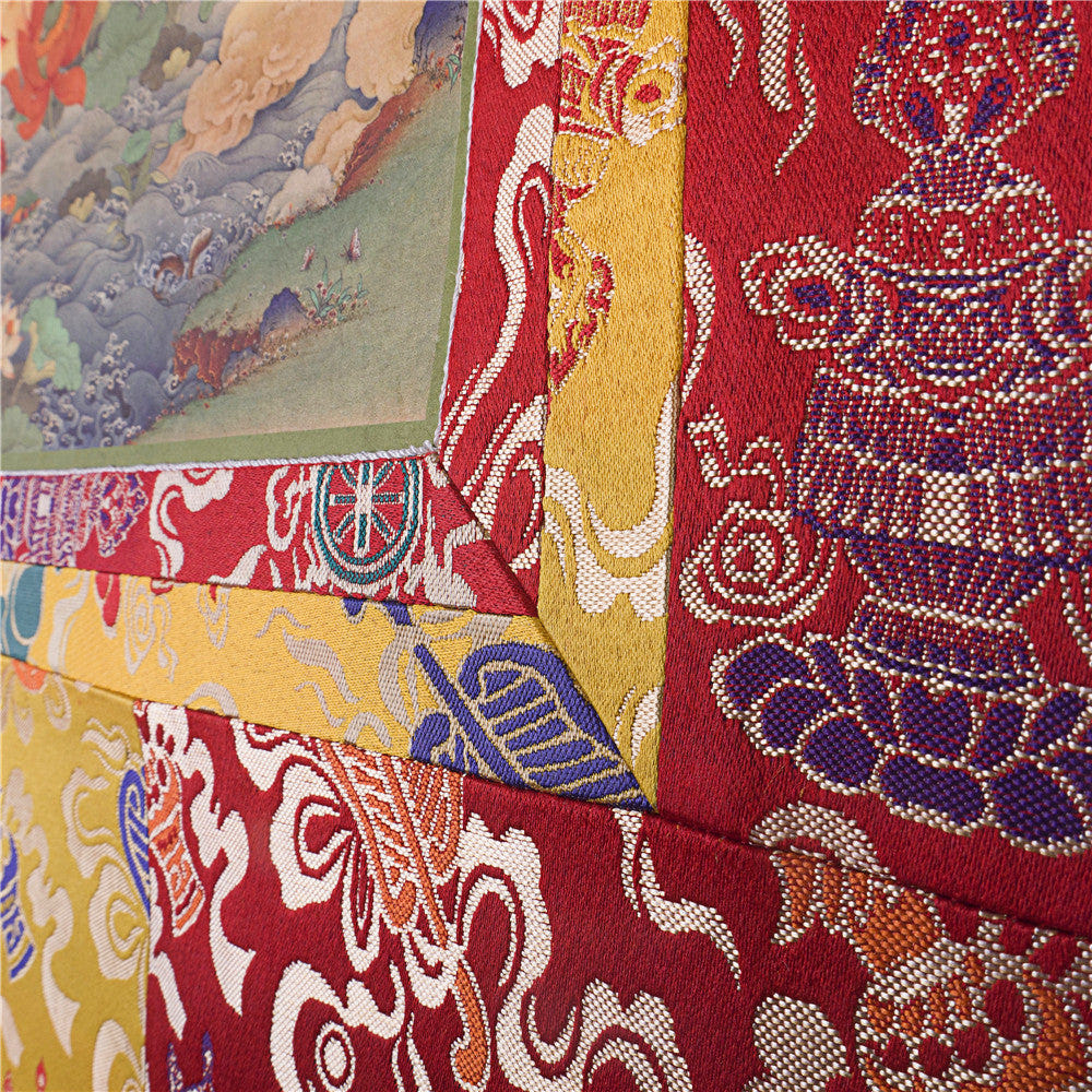 Shakyamuni - Tibetan thangka painting, size reference