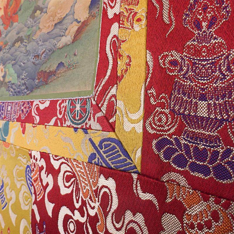 Four Harmonious Animals - Tibetan thangka painting, view 12