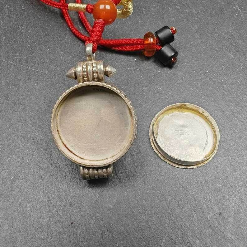 Coral and Silver Gau Ghau Shrine - Tibetan Buddhist art, view 7
