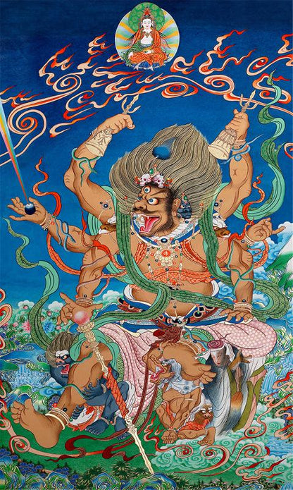 2778-唐卡-HBMT-083玛哈嘎拉-大黑天-240dpi Gandhanra-ART