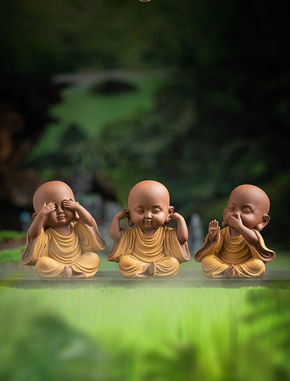 Purple Sand Meditation Buddha Statues