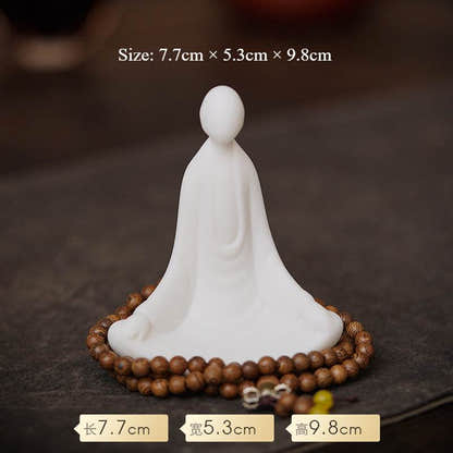White Porcelain Buddha Statues - Tibetan Buddhist statue, view 7