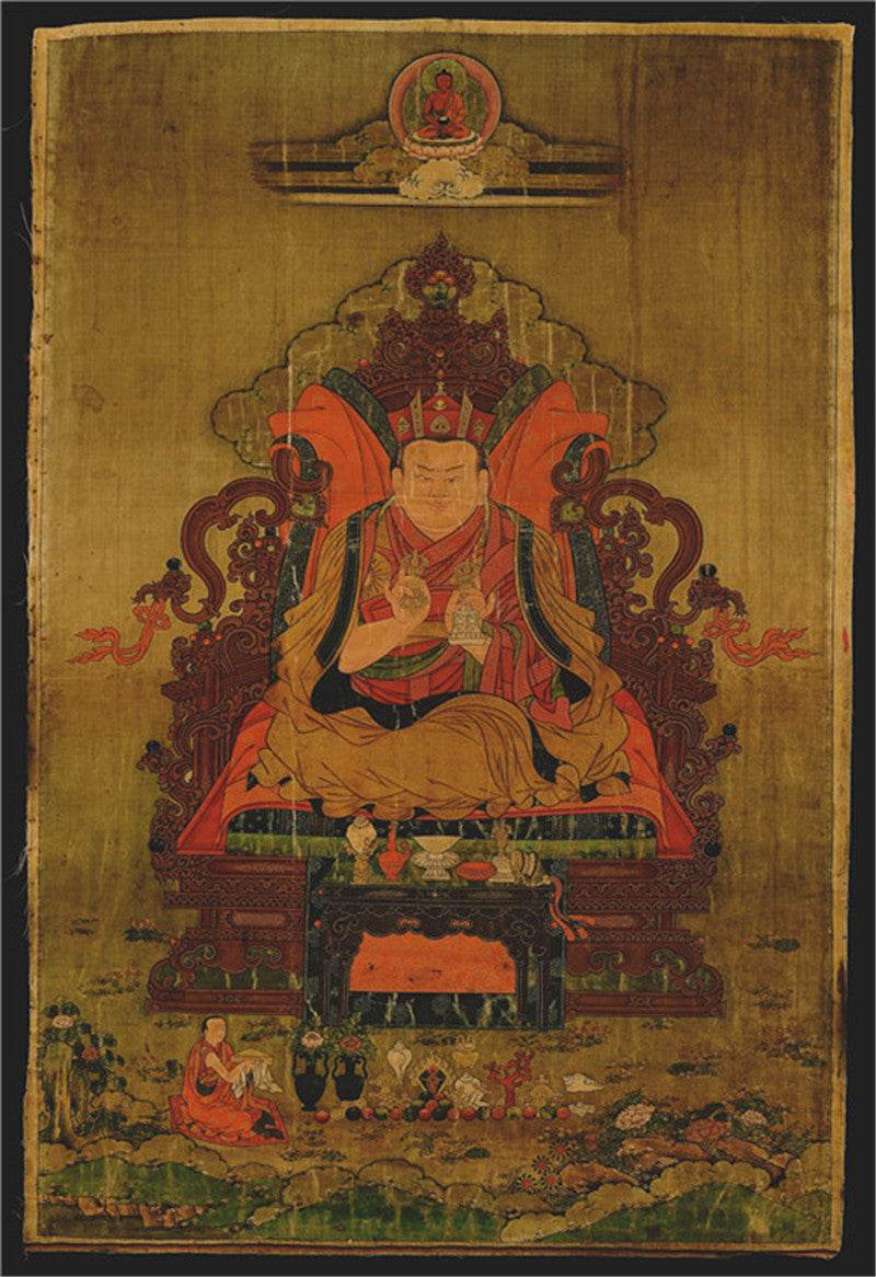Tenth Shamarpa,Mipam Chodrup Gyatso Image - Tibetan thangka painting, front view