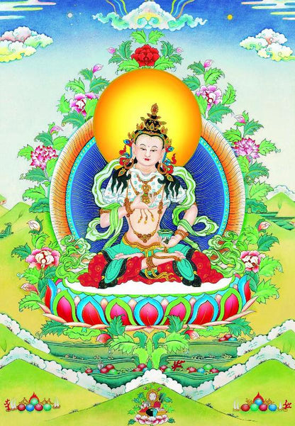 Gandhanra Handmade Thangka - Vajrasattva - from Kathok Monastery