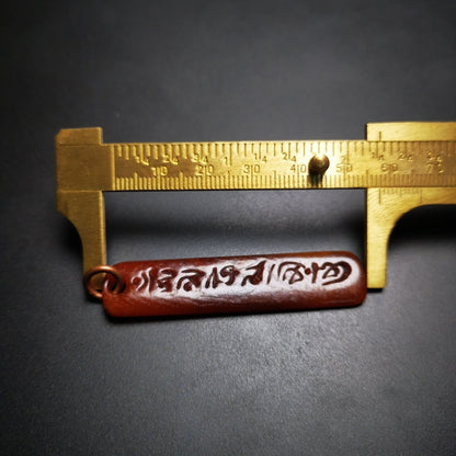 Amulet,Yak Bone,Sutra Pendant 2.2"×0.51"