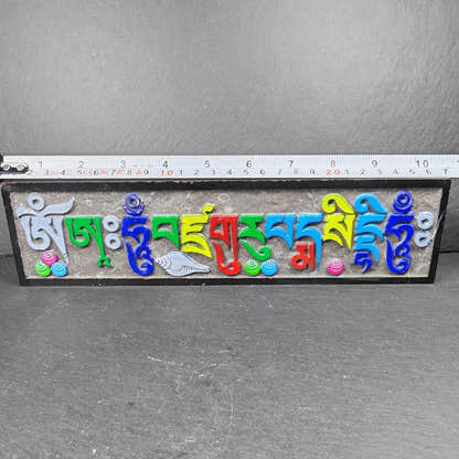 6 Mantras Stones - Artisanal Hand-Carved Mani Stones - Tibetan Buddhist art, view 8