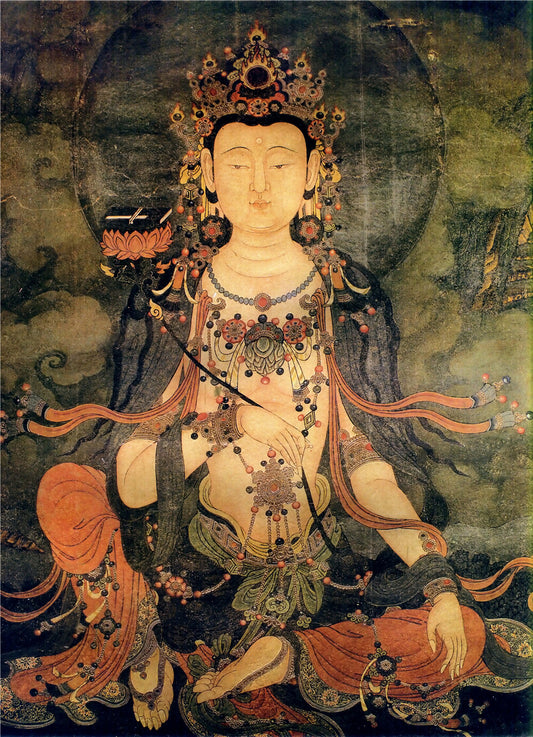 Gandhanra Tibetan Thangka Art - Samantabhadra - from Kathok Monastery - Giclee Print with Mineral Pigments