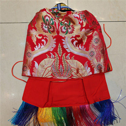 Gandhanra Hand-sewn traditional Tibetan Buddha Statue Robe Clothes dress, hand-sewn, traditional styles and follow rituals, provide a rich and culturally authentic touch, adding an element of spiritual depth to your altar.