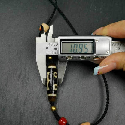 3 Eyes Dzi Bead Amulet,Protection Jewelry - Tibetan dzi bead, view 8