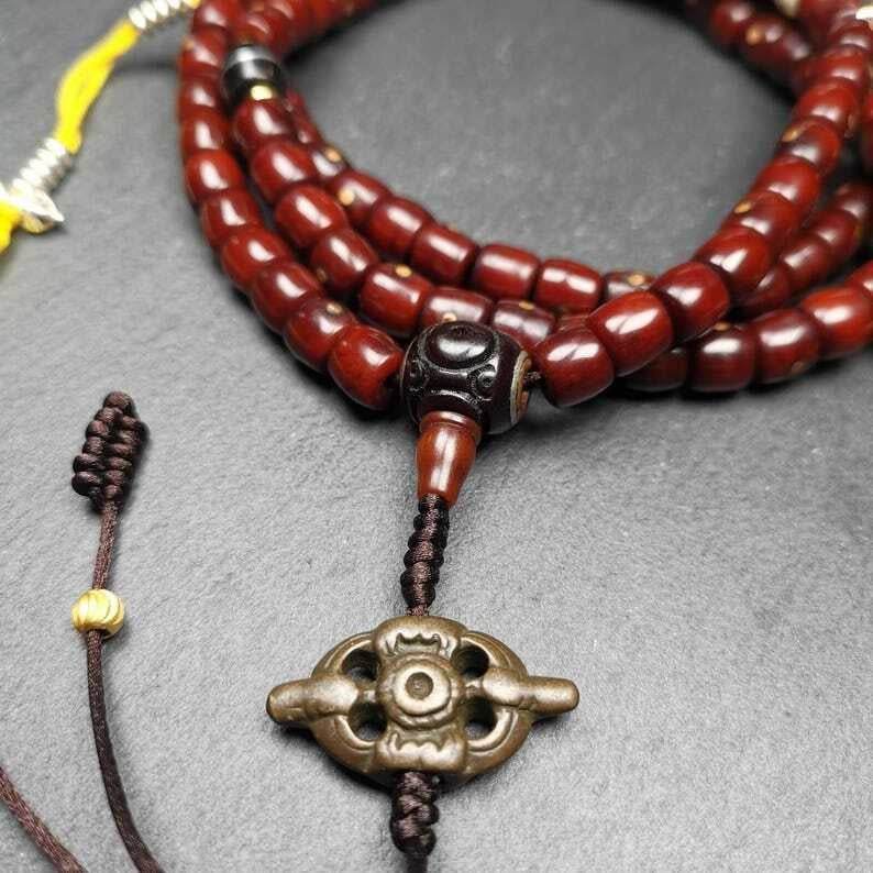 8mm 108 Mala Necklace,Prayer Beads - Tibetan Buddhist mala beads, view 8