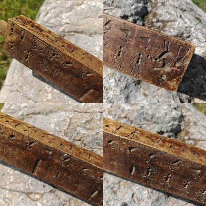 Buddhist Zanpar Wooden Mold Stick - Tibetan Buddhist art, view 8