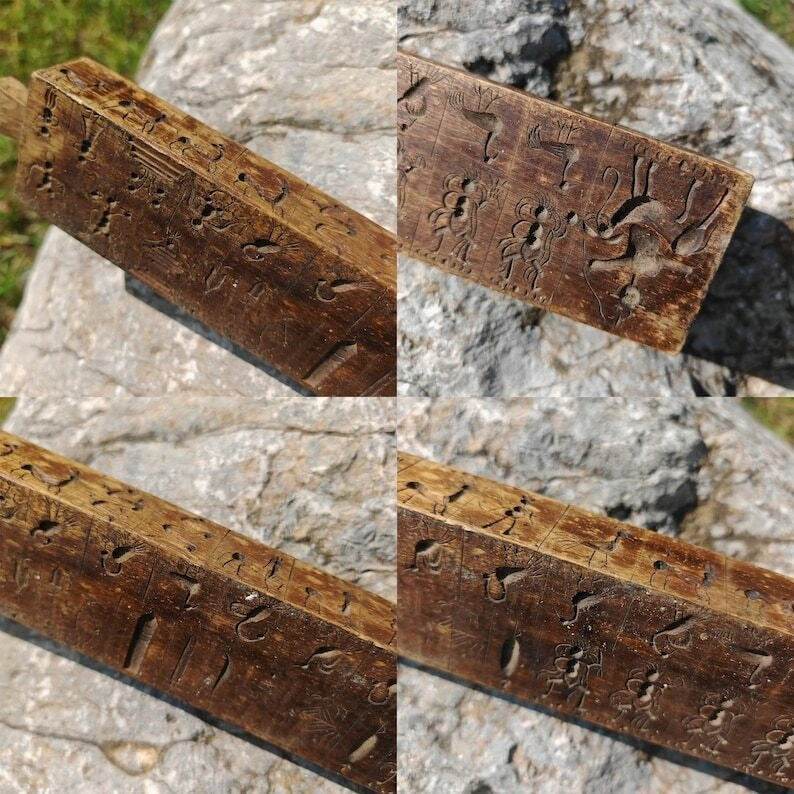 Buddhist Zanpar Wooden Mold Stick - Tibetan Buddhist art, view 8