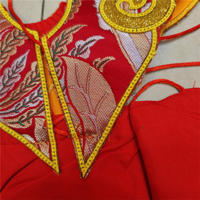 Gandhanra Hand-sewn traditional Tibetan Buddha Statue Robe Clothes dress, hand-sewn, traditional styles and follow rituals, provide a rich and culturally authentic touch, adding an element of spiritual depth to your altar.