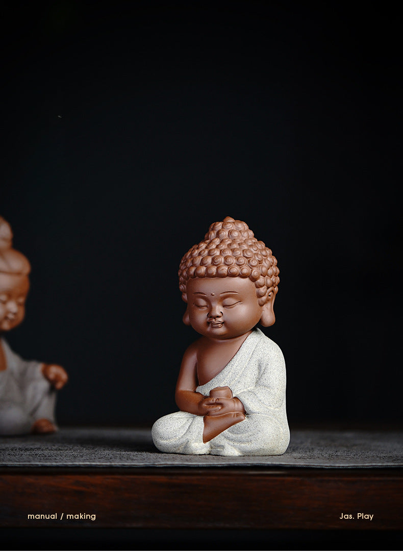 Purple Sand Shakyamuni,Avalokiteshvara,Ksitigarba Buddha Statues