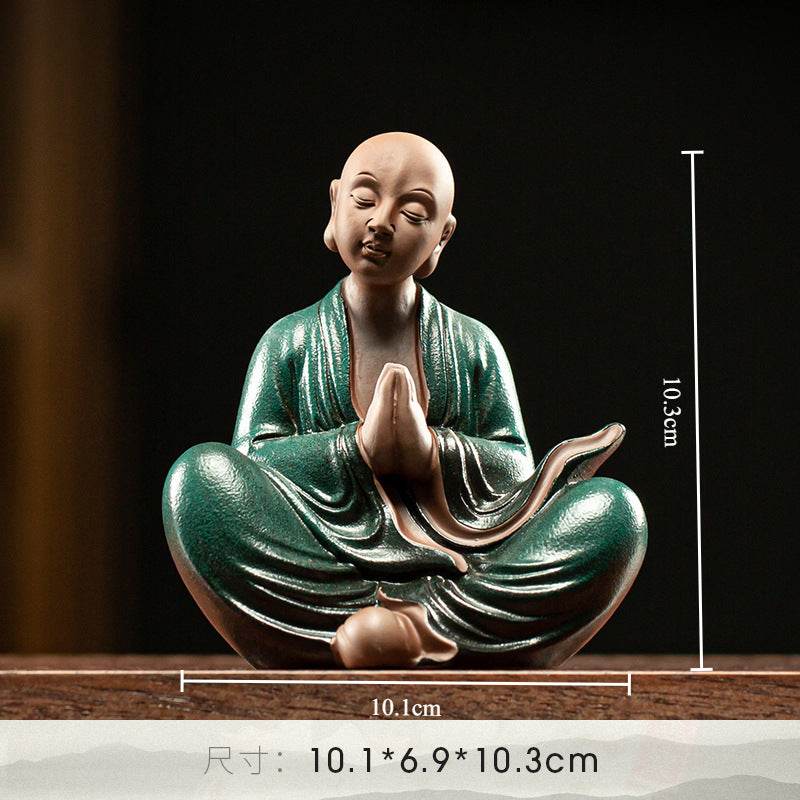 Ceramic Meditation Buddha Statue - Tibetan Buddhist statue, view 10
