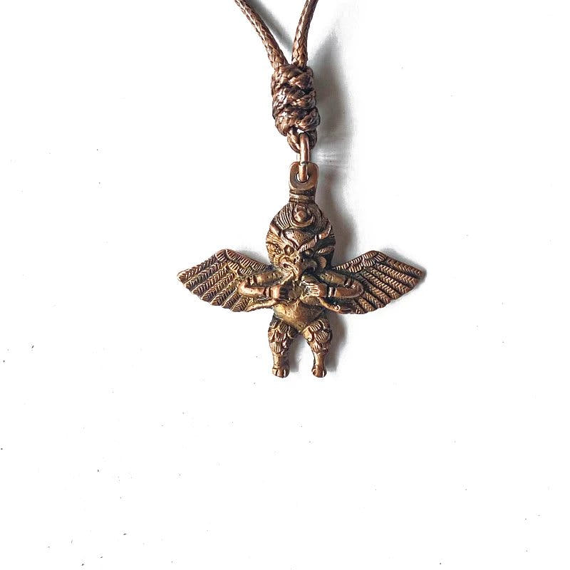 Amulet,Garuda,Golden-winged Bird Pendant 1.57" * 1.18" - Tibetan Buddhist amulet, view 10