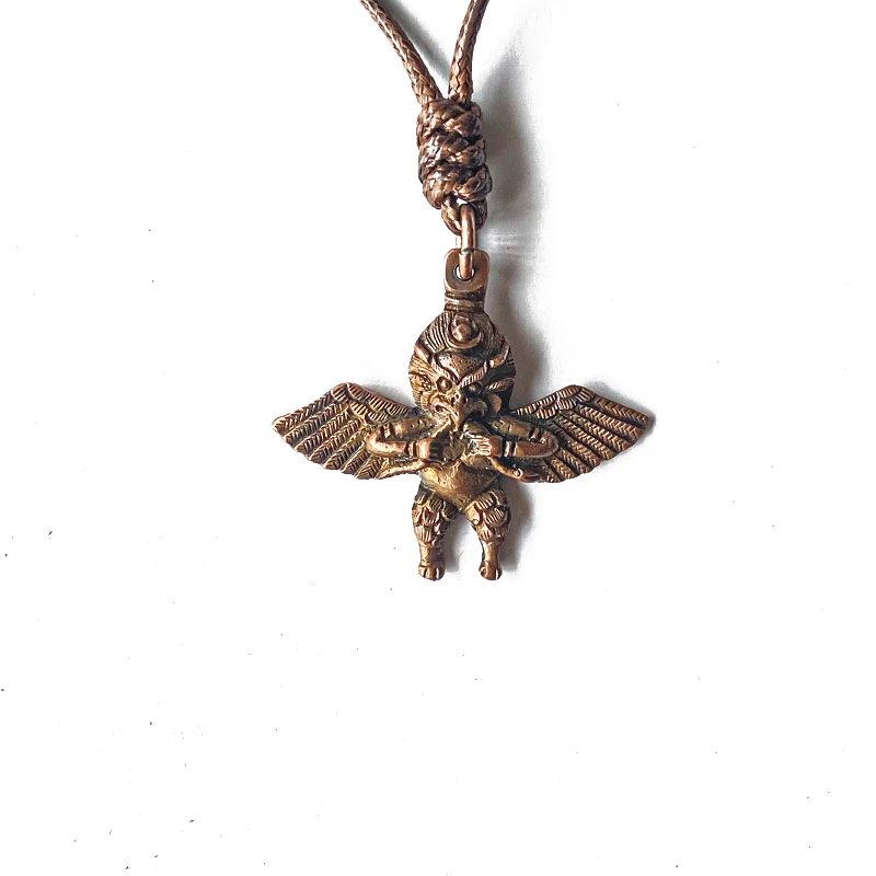 Gandhanra Antique Tibetan Buddhist Amulet,Garuda,Golden-winged Bird Pendant 1.57" * 1.18"