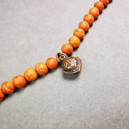 Mala Counter Clip,Zashi Lhamo - Tibetan Buddhist mala beads, detailed view