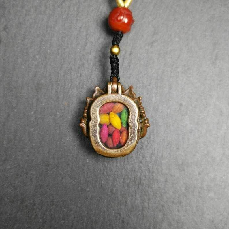 Gau Box Amulet,Ghau Shrine,Altar Necklace - Tibetan Buddhist bead necklace, view 9