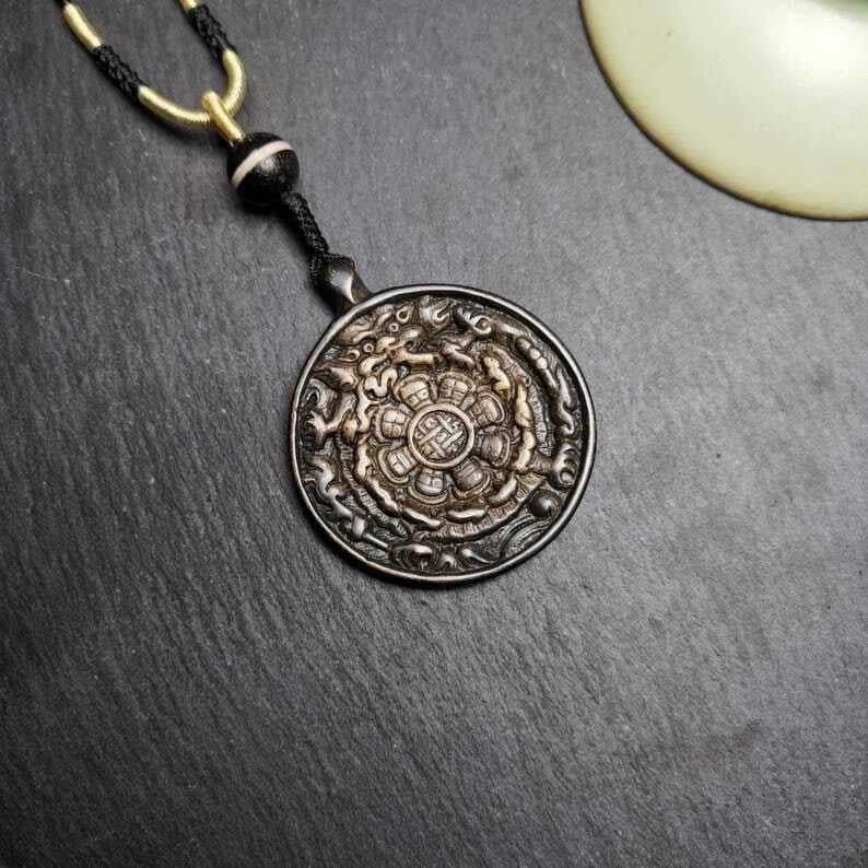Calendar Amulet Sipaho Badge - Melong Mirror,43mm - Tibetan Buddhist amulet, view 9