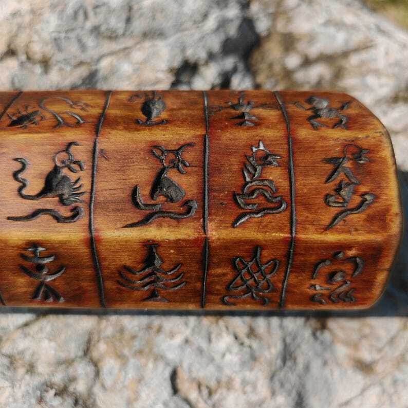 Zanpar Wooden Mold Stick - Tibetan Buddhist art, view 9
