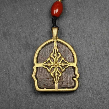 Drashi Lhamo Amulet,Gandhanra Vintage Tibetan Buddhist Pendant,Zashi Lhamo,Buddhist Protective Charm,Spiritual Gift,52×36mm