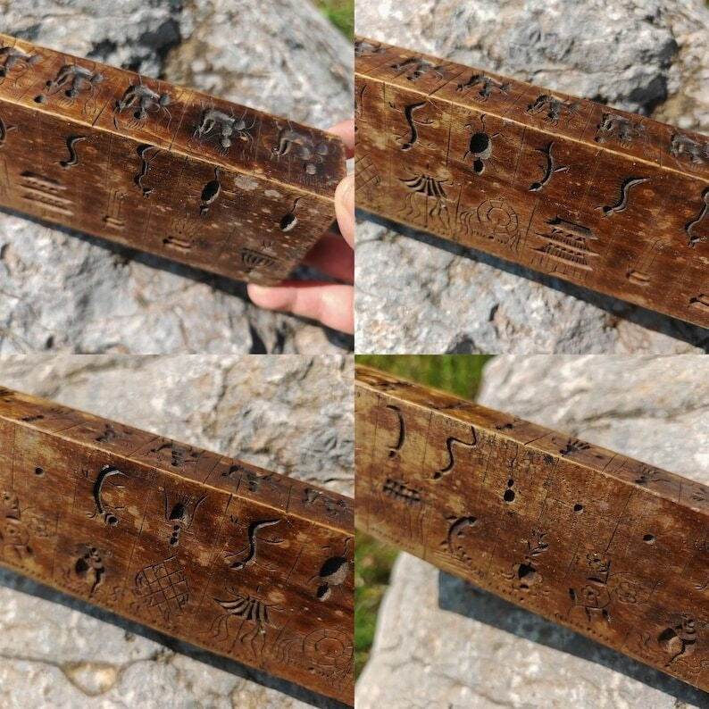 Buddhist Zanpar Wooden Mold Stick - Tibetan Buddhist art, view 9