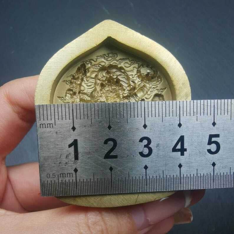 Mahakala Tsa Tsa Mold,4.5cm Height - Tibetan tsa tsa mold, view 9