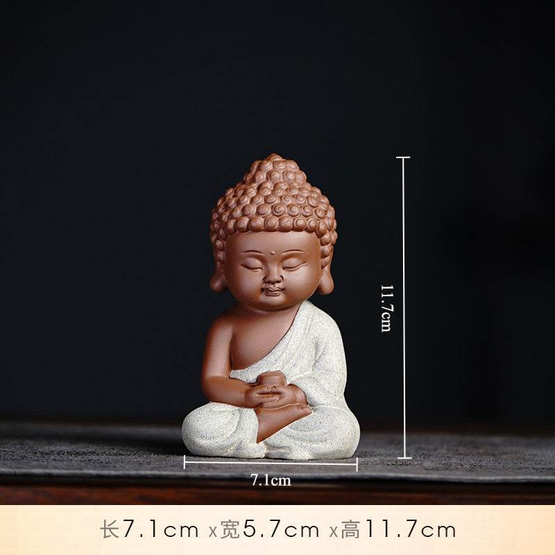 Purple Sand Shakyamuni,Avalokiteshvara,Ksitigarba Buddha Statues - Tibetan Buddhist statue, view 6
