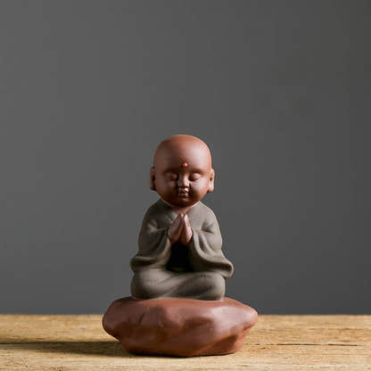 Purple Sand Ceramic Buddha Statues - Tibetan Buddhist statue, view 16