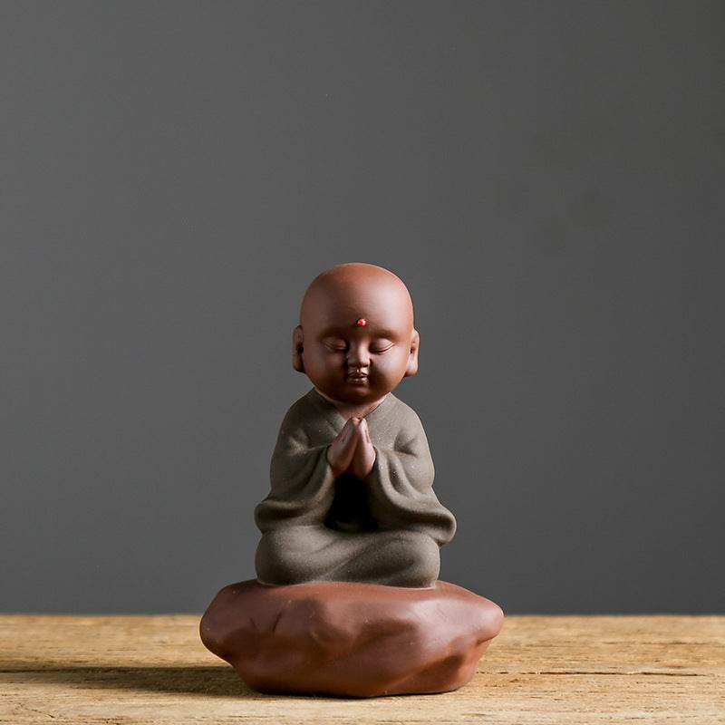 Purple Sand Ceramic Buddha Statues - Tibetan Buddhist statue, view 16