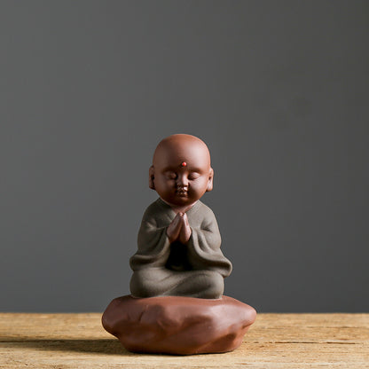 Purple Sand Ceramic Buddha Statues