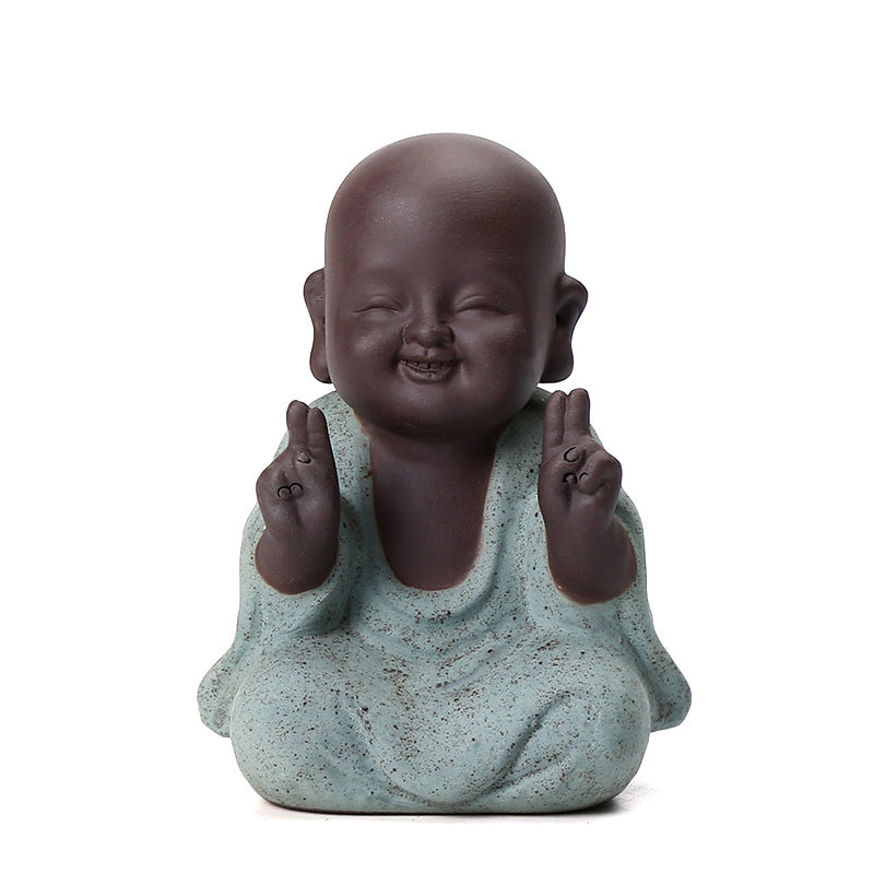 Purple Sand Meditation Buddha Statues